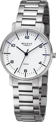 Produktbild von Regent Damen Uhr Metallarmband Metall Armbanduhr Analog silber URF1482