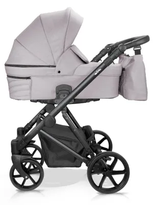 Produktbild von Milukids Lago-Lux 3-in-1 Kombikinderwagen Schwarz mit Babyschale (LAX-07)