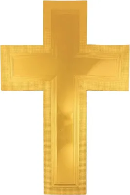 Produktbild von Oblique Unique Kreuz Sticker Aufkleber extra groß Taufe Kommunion Konfirmation Deko - gold