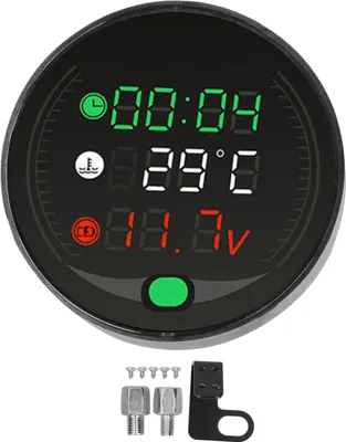 Produktbild von 9‑24V Universal LED Digitale Anzeige Motorradwassertemperaturmesser USB -Wiederaufladungszeitspannung