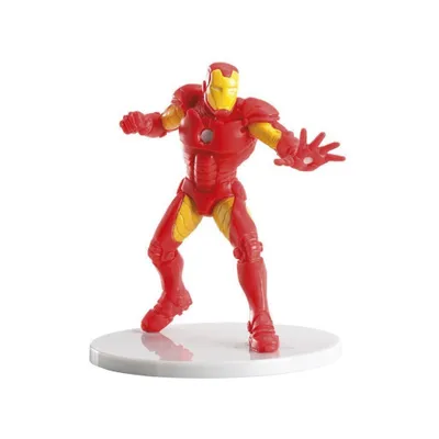 Zdjęcie produktu dla Figurka do dekoracji tortu Iron Man z Avengers, 8,5 cm, figurka na tort urodzinowy