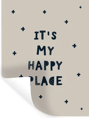 Produktbild von MuchoWow® Wandtattoo Wandsticker Wandaufkleber Zitate - Es ist mein glücklicher Ort - Kinder - Sprichwörter - Baby - Jungen - Mädchen 90x120 cm Selbstklebend und Repositionierbar - Faltenfrei