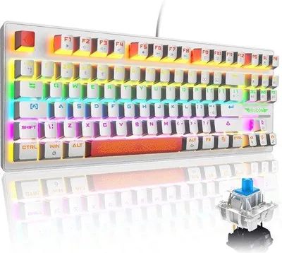 Obrázek produktu pro Mechanická herní klávesnice s RGB podsvícením, červenými spínači a rozložením QWERTY UK