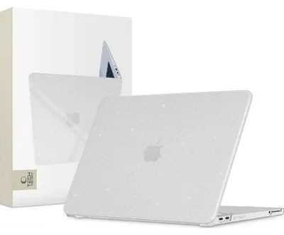 Obrázek produktu pro Ochranné pouzdro pro MacBook Neo 13" A18 Pro 2026, Tech-Protect SmartShell, průhledné s třpytkami