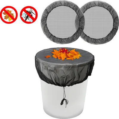 Produktbild von Jayseuw Regentonnen Netz 4 Stück Polyester Abdeckung für Regentonne mit Zugkordel 95 cm für Eimer im Garten Verstellbares