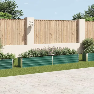 Immagine prodotto di vidaXL Letto da giardino rialzato in acciaio zincato 320×40×45 cm Verde