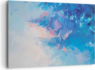 Produktbild von Bild auf Leinwand - Leinwandbild - Einteilig - Abstraktion blau gemalt - 120x80cm - Wand Bild - Wanddeko - Wandbilder - Leinwanddruck - Bilder - Wanddekoration - Leinwand bilder - AA120x80-4570