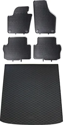 Produktbild von Gummi Fußmatten + Kofferraumwanne Set für VW Sharan 2, Bj. 2010-2022