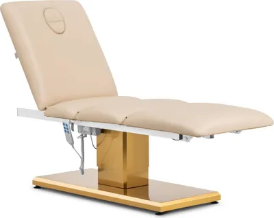 Produktbild von Expondo physa Elektrische Kosmetikliege - 3 Motoren - 300 W - 190 x 65 x 60 - 76 cm - 200 kg - beige/golden