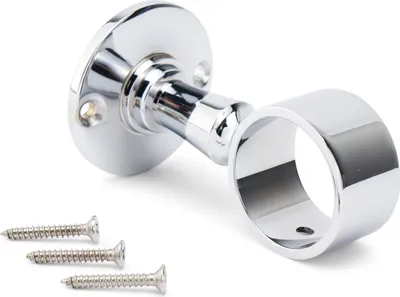 Immagine prodotto di Supporto per corrimano NKlaus Martim, per tubi da 30 mm, in ottone cromato, altezza 8 cm, decorativo, modello 11748