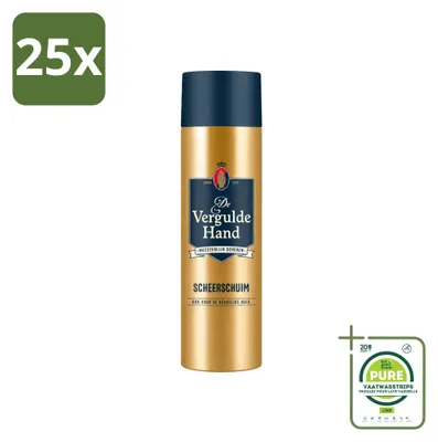 Zdjęcie produktu dla 25 sztuk pianki do golenia De Vergulde Hand - 250 ml - opakowanie zbiorcze