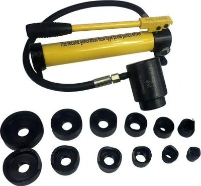 Produktbild von Hydraulisch Blechlocher Kit Locheisen Hydrauliczne Zylinder Hydraulikpumpe Kit mit Koffer 8T 22-60mm Lochstanze Puncher Hydraulische Blechlocher Set
