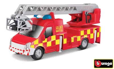 Productafbeelding van Bburago 1:43 servicevoertuig brandweerwagen met ladder