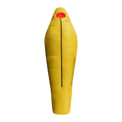 Gelber Daunenschlafsack "Women"s Comfort Down Bag -18C" von Mammut; geeignet für kalte Temperaturen.