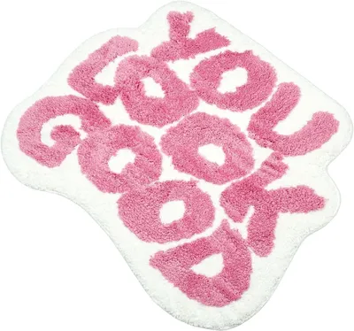 Image de Tapis de bain - Caoutchouc - Antidérapant - Lavable en machine - Rose
