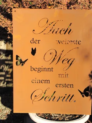 Produktbild von Edelrost Gedichttafel "Weg"