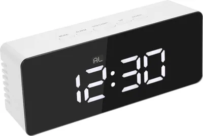 Obrázek produktu pro Multifunkční plastové zrcadlo LED noční světlo teploměr digitální nástěnné hodiny lampa budík
