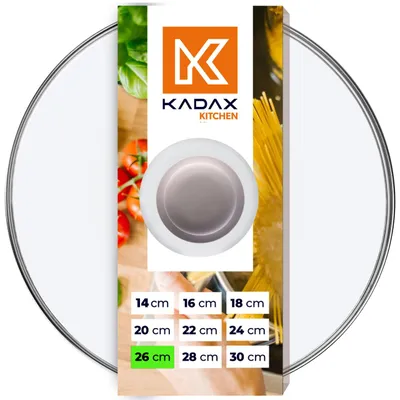 Zdjęcie produktu dla KADAX Pokrywa Pokrywka Żaroodporna Szkło Na Garnek 26cm
