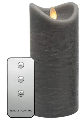 Productafbeelding van Ø8x18cm LED Kaars met Timer en Afstandsbediening - vlamloze Waskaars