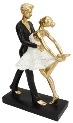 Productafbeelding van Beeld Sculptuur Dansend Paar - Harsfiguur - Decoratie - Moderne Decoratie - Minimalistisch Ontwerp - Geschikt voor Woonkamer