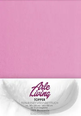 Produktbild von Topper Spannbettlaken rosa 180x200 - 200x200 cm 170g/m² bis 10 cm Steg Boxspring Bett 170g/m²