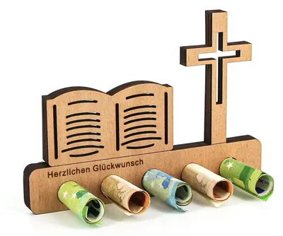 Produktbild von Holzgeschenk für die Kommunion und zum Geburtstag