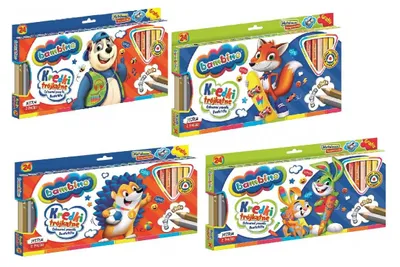 Produktbild von Bambino Dreieckige Jumbo-Buntstifte 24 Farben A""4