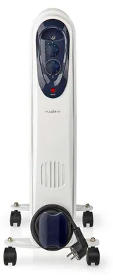 Produktbild von Nedis Mobiler Öl Radiator - 800 / 1200 / 2000 W - 9 Fins - Verstellbares Thermostat - 3 Wärmeeinstellungen - Stolperschutz - Weiss