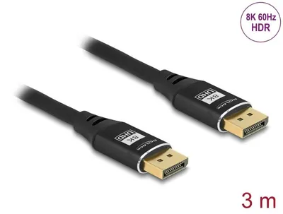 Productafbeelding van Delock 80622 DELOCK DisplayPort Kabel 8K 60Hz 3m schwarz Metall