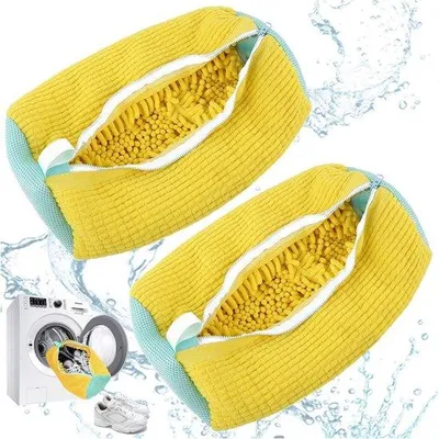 Obrázek produktu pro Praktické sáčky na prádlo Famanu pro boty – kvalitní zip – přenosný sáček na praní tenisek – 2 kusy