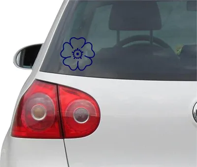 Produktbild von Aufkleber / Autoaufkleber - JDM - Die cut - BLUME - Auto, Truck, Notebook, Laptop - blau - 101mmx101mm