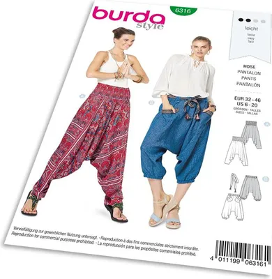 Produktbild von 6316 Sarouelhose, Schnittmuster von Burda
