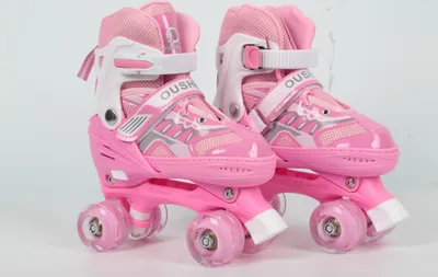 Produktbild von Rollschuhe für Kinder Roller Skates Inline Skates Verstellbar Größe 35-38 (Rosa)