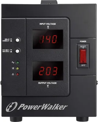 Produktbild von PowerWalker AVR 2000/SIV, 230 V, 50/60 Hz, 2 kVA, 1600 W, 2 AC-Ausgänge, Typ F