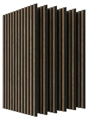 Immagine prodotto di STEGU Linea Acoustic PROline Set da 6 pannelli acustici 120x60,5 cm con lamelle in legno MDF color noce