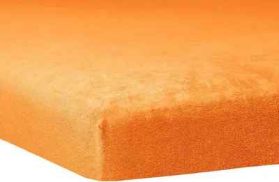 Produktbild von Traumschlaf Flausch Biber Topper Spannbettlaken 180x200 cm - 200x200 cm orange
