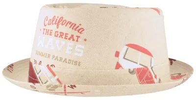 Produktbild von Pork Pie aus Baumwolle mit Beach Bulli Print von Hut-Breiter