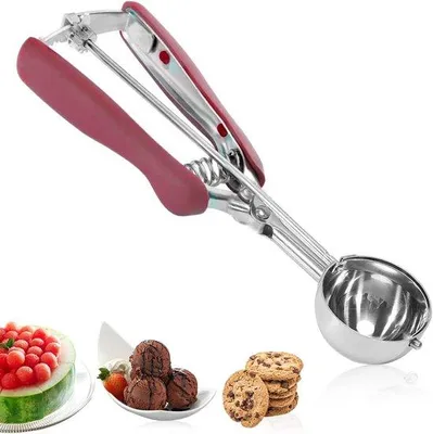 Productafbeelding van IJslepel van roestvrij staal - ergonomisch handvat - 1 stuk