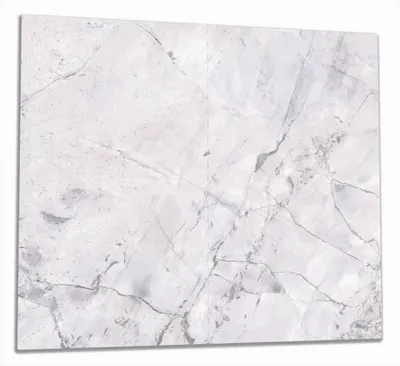 Produktbild von Wallario Herdabdeckplatte aus Glas, Größe 60 x 52 cm 2-teilig, Motiv Graue Marmor-Optik