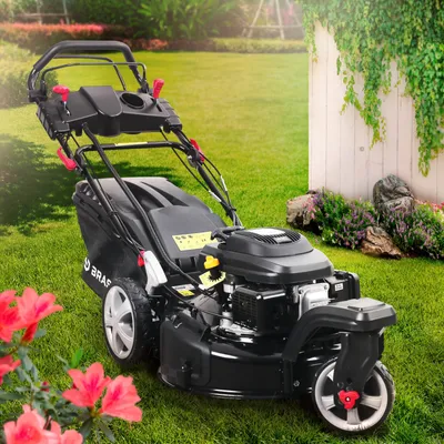 Produktbild von BRAST Rasenmäher Benzin Trike 5,2kW(7PS) mit variablen Antrieb Elektrostart 53cm Schnittbreite 224ccm Stahlgehäuse 60L Fangkorb 4-Takt Motor