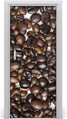 Produktbild von Tulup Türaufkleber 85x205 cm Dekorative Aufkleber Selbstklebend Wasserdichte Tapete Abnehmbar Schlafzimmer Wohnzimmer Wohnkultur - Kaffeebohnen