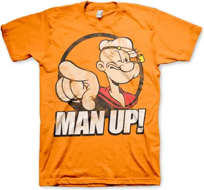 Produktbild von Popeye - Man Up! T-Shirt - Medium - Orange