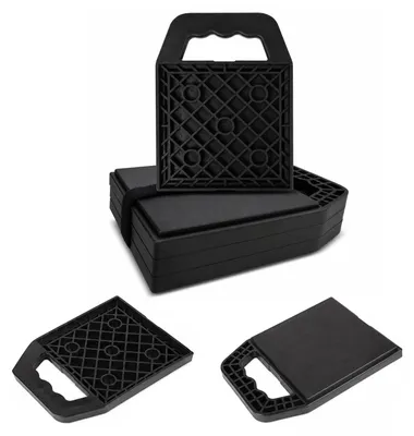 Productafbeelding van Steunplaten voor caravans - 4 stuks 23 x 17 x 2 cm - Kunststof zwart