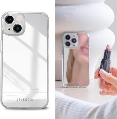 Zdjęcie produktu dla Selencia Mirror Backcover dla Apple iPhone 14 - srebrny