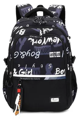Image de Sac à dos pour adolescent, compartiment pour ordinateur portable 15,6 pouces, couleur noire, 32 litres, imperméable