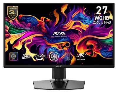 Obrázok produktu pre MSI MAG 272QPDE QD-OLED X24, 67,3 cm (26,5"), 2560 x 1440 pixelov, Wide Quad HD, QD-OLED, 0,03 ms, čierna