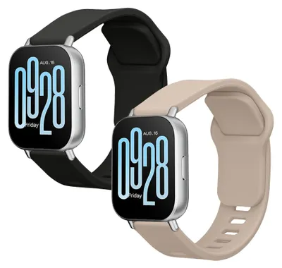 Produktbild von kwmobile 2x Uhrenarmband für Xiaomi Redmi Watch 5 Active / Watch 5 Lite Armband - Fitnesstracker Band Set aus TPU Silikon - Ersatzarmband Smartwatch -
