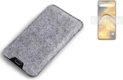 Produktbild von K-S-Trade Filz Handyhülle kompatibel mit UMIDIGI A13 Pro 5G Schutzhülle Filztasche Filz Tasche Case Sleeve Handy Hülle Filzhülle grau