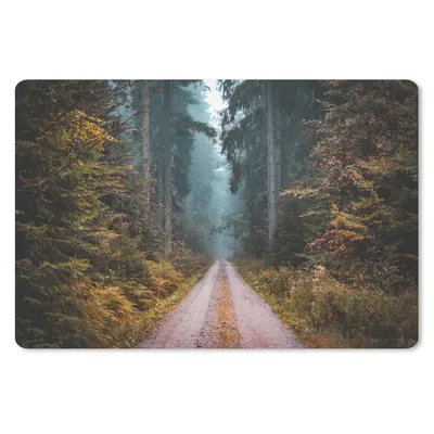 Produktbild von MuchoWow® Mauspad Mousepad Wald - Baum - Straße 27x18 cm - Mousepads - Maus Mat - Pad - Mausunterlage - Büroartikel - Desk Matten
