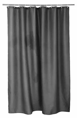 Image de Rideau de Douche avec Crochets 180 x 200 cm Quartz Anthracite - Jacquard